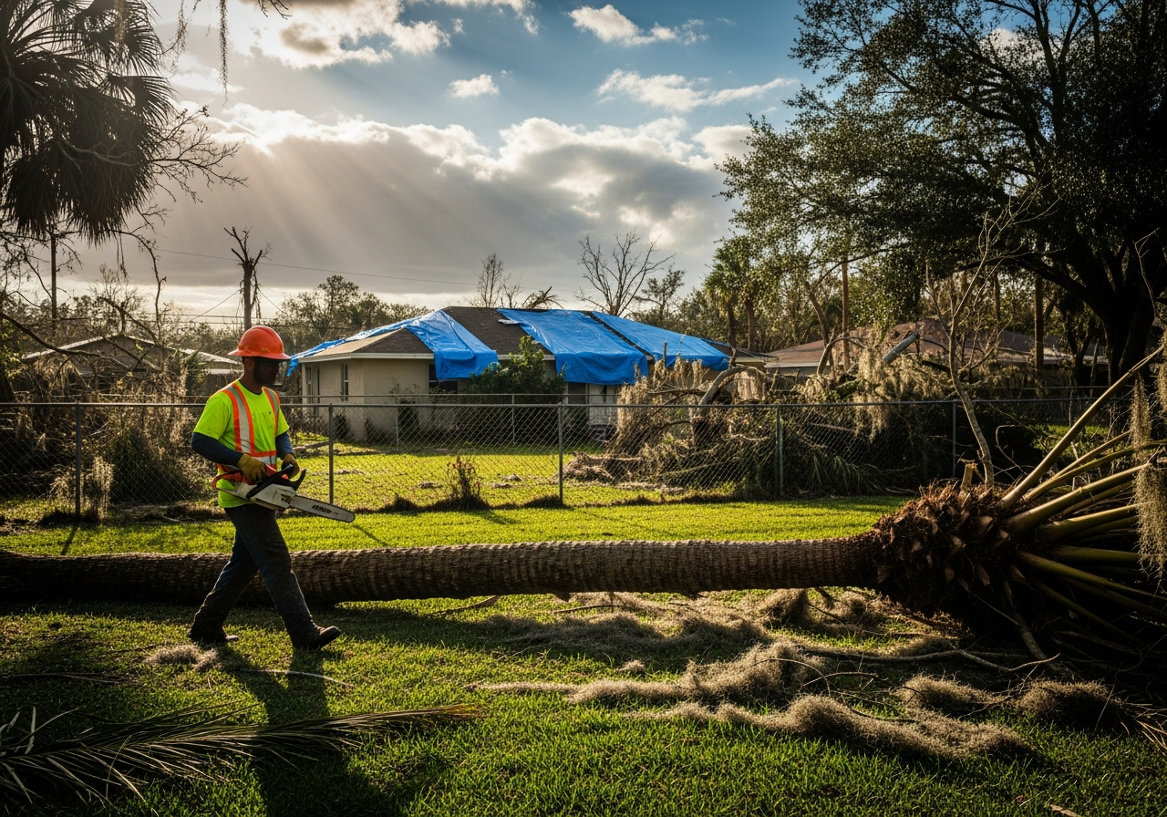 Storm cleanup service